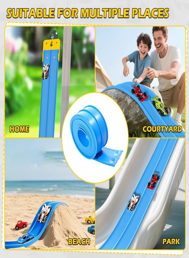 Doloowee Flexible Race Car Track, 16.4ft Car Track for Kids with Suction Cups, Rolls Up Portable Racetrack for Kids 3+ Years Old - Image 3